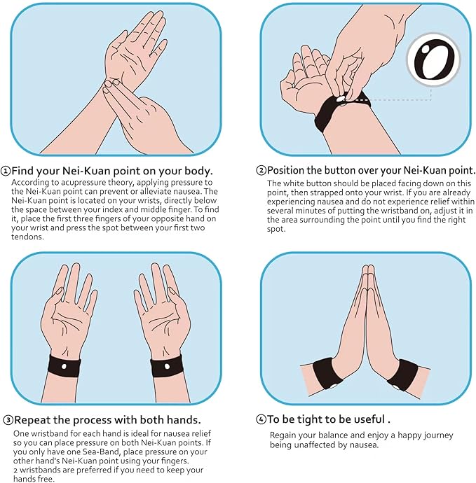 Motion Sickness Bands/Acupressure Nausea Wristband - Image 8