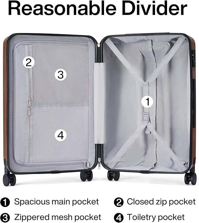 Hanke 24 Inch Luggage Suitcases - Image 5