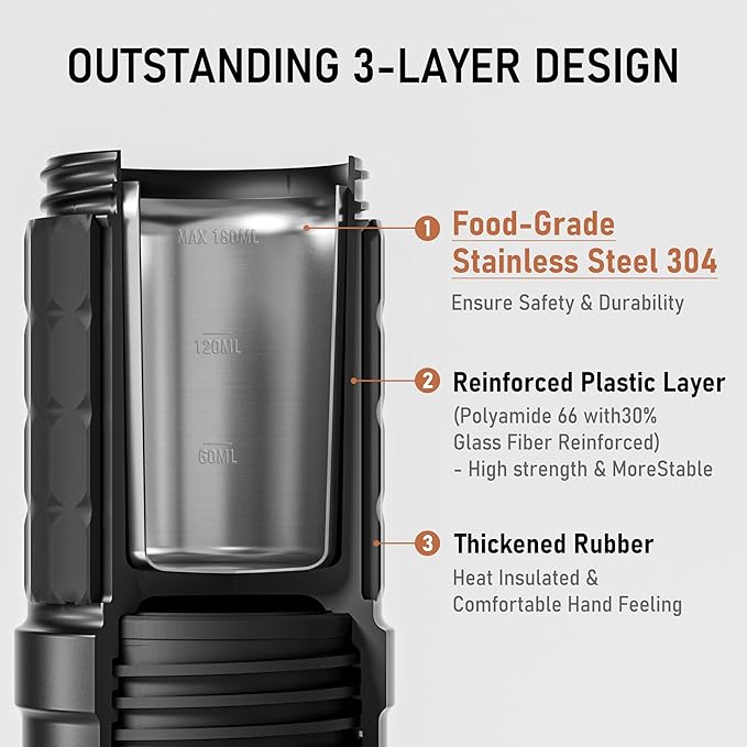 STARESSO PLUS SP300 Espresso Machine, Manual Portable Coffee Maker Compatible - Image 3
