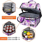 opux Lunch Bag Women Insulated, Adult Lunch Box Cooler, Flower Lunch Box - Image 8