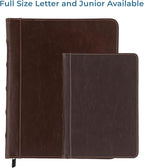Samsill Vintage Zippered Leather Binder, 1 Inch Round Ring, Letter Size 8.5x11 - Image 3