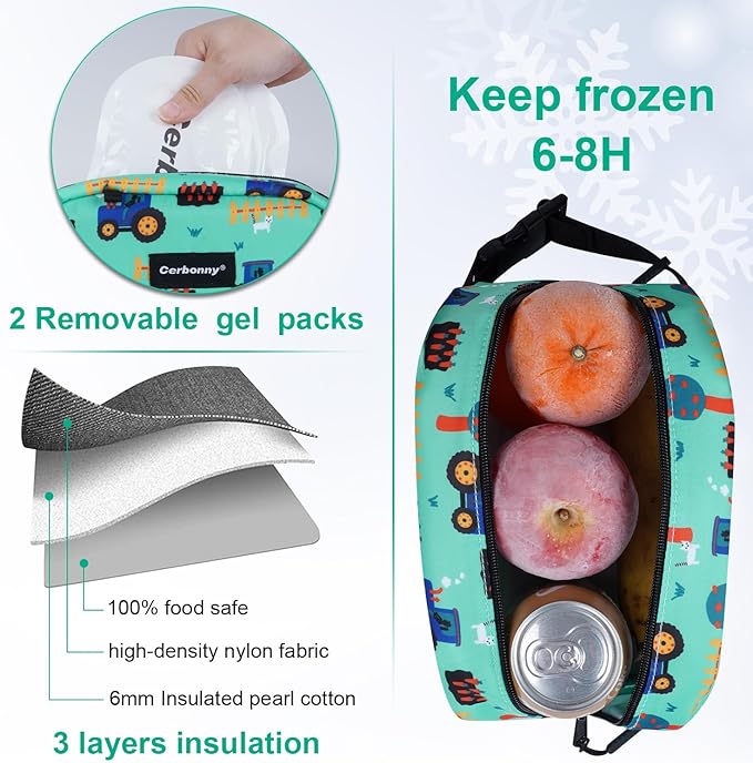 Cerbonny Small Cooler Bag Freezable Lunch Bag - Image 2