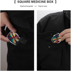 Metal 2 Compartment Pill Organizer Travel Friendly Portable Compact Pill Box - Image 6