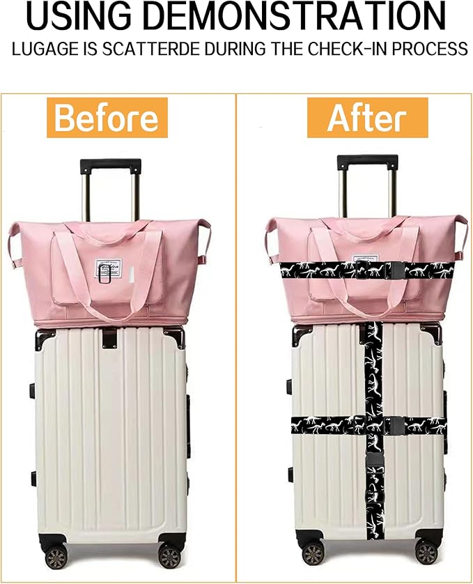 Luggage Straps for Suitcases, Adjustable Travel Belt, Durable Wide Luggage Strap - Image 4