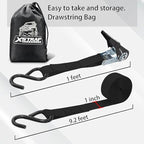 XSTRAP STANDARD Ratchet Tie Down Straps 8PK 1'' x 10 ft - 900 LB Break Strength - Image 2