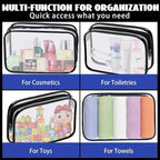 16 Pack Waterproof Cosmetic Bag TSA Approved Toiletry Bag, Portable Travel Pouch - Image 7