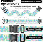 2 Pack Luggage Straps, Adjustable Cute Printing - Image 7