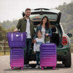 LARVENDER Luggage Sets 5 Piece Hardside Expandable Suitcase - Image 2