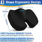 TushGuard Seat Cushion for Office Chair Memory Foam Non-Slip Desk Seat Cushion - Image 2