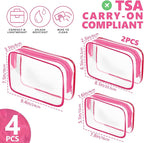 AURUZA 4 Pack Clear Toiletry Bag, Portable Travel Makeup Pouch - Image 2