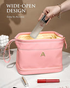 Monogrammed Gift for Women Girls, Initial Makeup Bag, Personalized Double Layer - Image 5