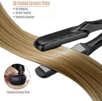 LOVANI Mini Flat Iron 0.5 inch, Dual Voltage Travel Hair Straightener for Short to Medium Hair & Bangs, Small Size Ceramic Tourmaline 3D Floating Plates, Heat‑Resistant Pouch Included