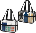 XEWEA 2PCS Small TSA Approved Clear Travel Toiletry Bags by XEWEA