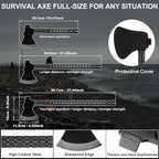 Survival Shovel Survival Axe, Camping Folding Shovels Hatchet - Image 2