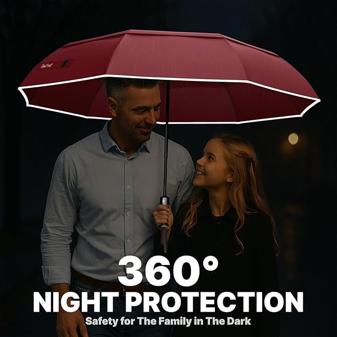 Royal Walk Windproof Folding Travel Umbrella Compact and Strong Luxurious Real - Image 5