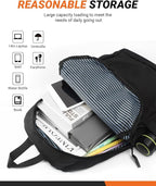 Multi-Pocket Laptop Backpack, 24L Capacity, Fits 14-inch Laptop, 16.9x12.6x5.5 - Image 4