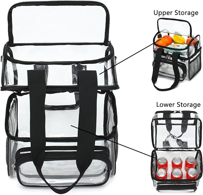 FlowFly Double Layer Cooler Insulated Lunch Bag Adult Lunch Box Large Tote Bag - Image 5