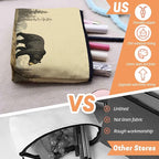 Cosmetic Bags Travel Makeup Toilet Case Waterproof Pouch for Women Girls 6.7X9.45inches - Black Bear Walking in A Mountainous Forest Landscape