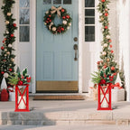Christmas Decorative Lanterns 2 Pack Outdoor Lantern 13.5" Waterproof Battery - Image 4