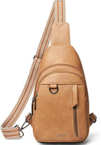 7L Sling Bag for Women Men Leather Small Sling Backpack Daypack Anti Theft by LATMAP