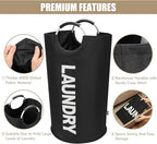 DOKEHOM 90L Large Laundry Basket, Collapsible Laundry Bag, Freestanding Tall - Image 7