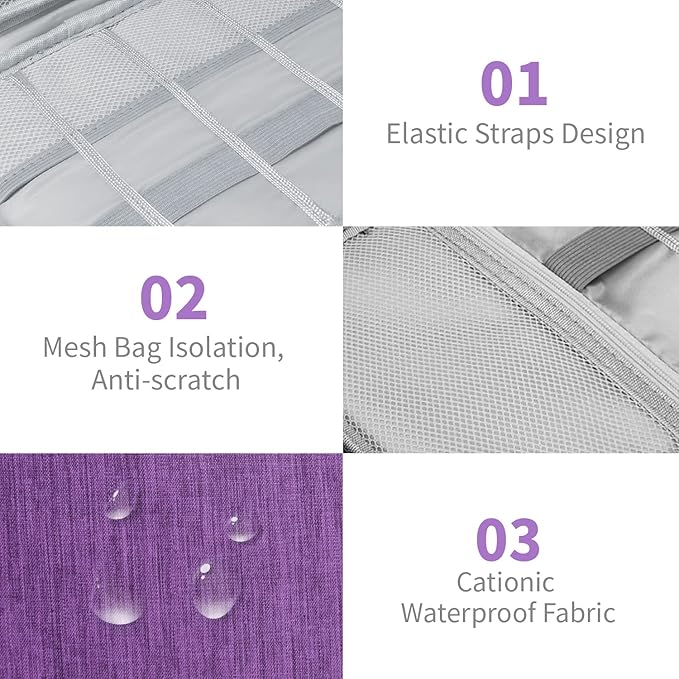 Electronics Travel Organizer, Portable Waterproof Electronic Travel Storage Bag - Image 4