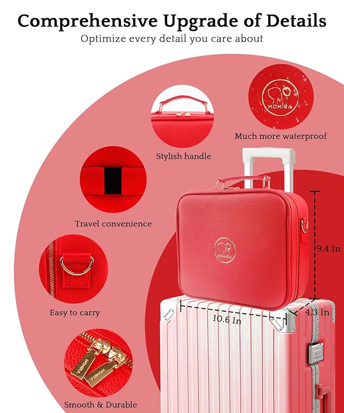 MOMIRA Travel Makeup Bag Cosmetic Bag - Image 4