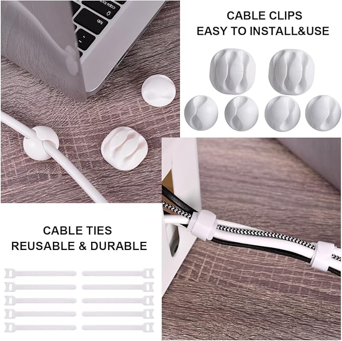 Cable Management Box, 2 Pack Large & Medium Cable Organizer Box - Image 4