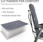 EVER ADVANCED Folding Camping Recliner Chair Fully Padded - Image 7