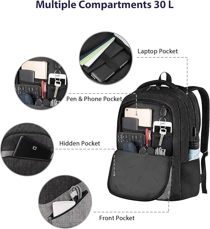 MATEIN 17 Inch Backpack for Men, Professional Work Office Laptop Backpack - Image 8