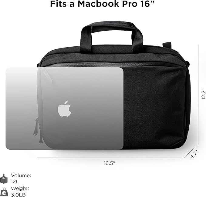 ALPAKA Elements Tech Brief Pro 12L -3-in-1 Recycled Fabric Laptop Briefcase - Image 2