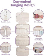 Travel Toiletry Bag for Women Large Hanging Makeup Bag Organizer Toiletries Bag - Image 7