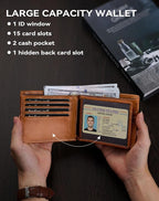 Swallowmall Mens Wallet Rfid Blocking Genuine Leather Bifold Wallets - Image 6