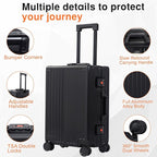 All Aluminum Carry On Luggage 22x14x9 Airline Approved，Hard Shell Carry On - Image 3