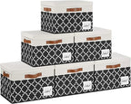 GhvyenntteS 6 Pack Fabric Storage Bins by GhvyenntteS