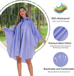 PTEROMY Hooded Rain Poncho for Adult - Image 4