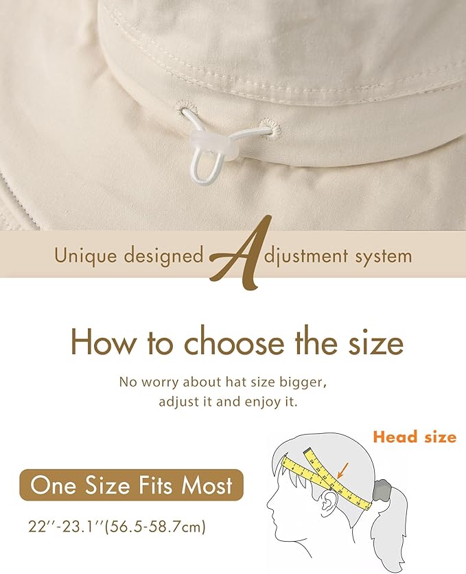 Sun Hats for Women Gardening Hat Wide Brim Ponytail Beach Sun Protection - Image 3