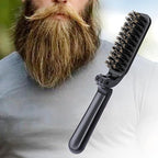Mozeat Lens Folding Boar Bristles Brush, Collapsable Pocket Hair Brush with Natural Bristles, Anti-Static Range Hair Brush, Mini Beard Brush, Portable Hair Styling Tool for Women and Men