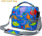 FlowFly Kids Double Decker Cooler Insulated Lunch Bag Large Tote - Image 6