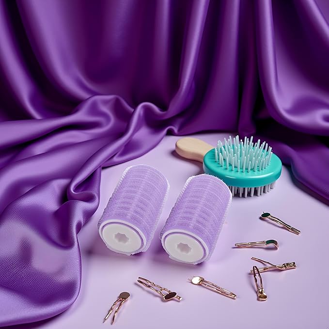 2pcs/set Purple Hair Curling Clips,Portable Bangs and Hair Curlers, Natural Fluffy Curling Clips for DIY Styling,Styling Tools and Appliances(S)
