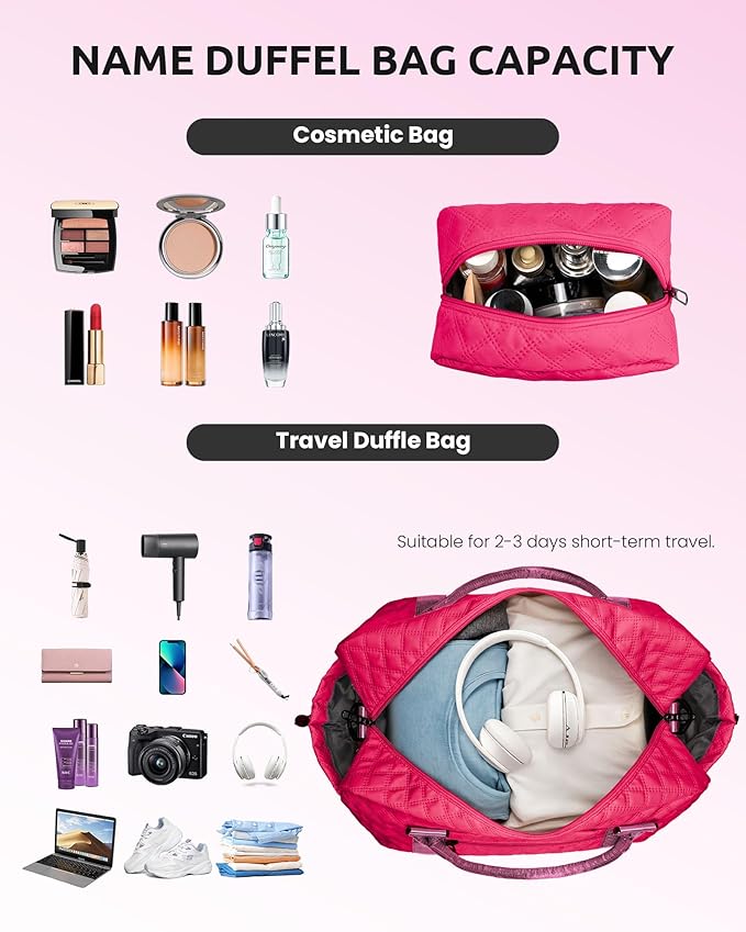 Ladies Gifts for Women, Birthday Gift-Initial Travel Bag - Image 4