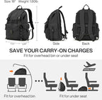 mixi Travel Backpack for Women Men, 18 Inch Carry On Laptop Backpack Flight - Image 5