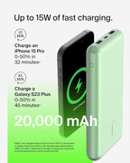 Belkin Portable Charger, USB-C Power Bank 20000 mAh w/ 2X USB-A Ports, 15W - Image 7