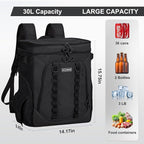 Beach Cooler Backpack for Men 36cans Insulated Backpack Cooler Lunch Bag for - Image 3
