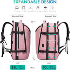 Travel Backpack for Women, 50L Carry On Backpack, Expandable Flight Approved - Image 4