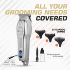 Fagaci Professional Hair Trimmer & Hair Scissors Set Extremely Sharp, Hair Cutting Scissors Professional, Hair Shears, Barber Scissors Set for Men and Women, Hair Edger T-Blade