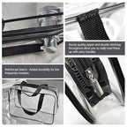 3Pcs Crystal Clear PVC Travel Toiletry Bag Kit - Image 3