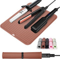 Quccefods Heat Resistant Mat Large Silicone Hot Hair Tools Mat for Curling Irons Flat Iron Hair Straightener Vanity Mat Portable Hair Styling Tools Hot Pad Vanity Organizers