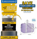 For Spirit Airlines Personal Item Bag 18x14x8 Foldable Travel Duffel Bag Tote - Image 2