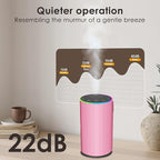 Waterless Essential Oil Diffuser, Battery Powered Mini Scent Air Machine, Aromatherapy Mist Diffuser for Home Room Car Office (Pink)